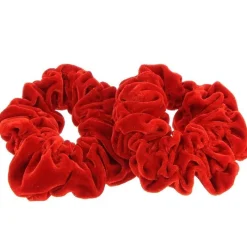 La Boutique du Coiffeur 2 Chouchous velours XXL rouge Clearance