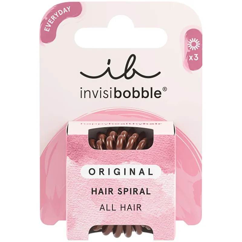 Invisibobble 3 Élastiques spirales Original pretzel brown New