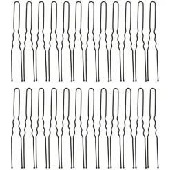 24 Épingles ondulées longues noir New