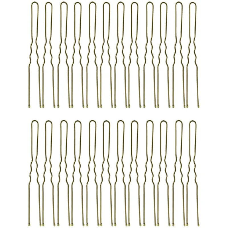 24 Épingles ondulées longues bronze Best