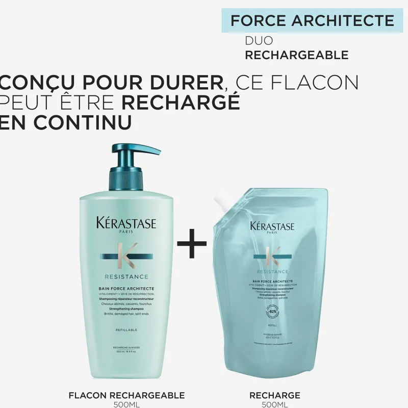 Kérastase Bain Force Architecte Résistance 500 ml rechargeable Outlet