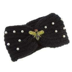 La Boutique du Coiffeur Bandeau de laine avec abeille noir Online