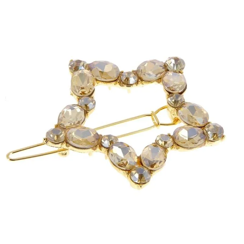 La Boutique du Coiffeur Barrette dorée à strass Best