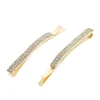 La Boutique du Coiffeur Barrettes dorées 2 rangées de strass x 2 Clearance