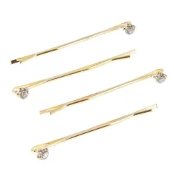 La Boutique du Coiffeur Barrettes dorées 1 strass X 4 Best