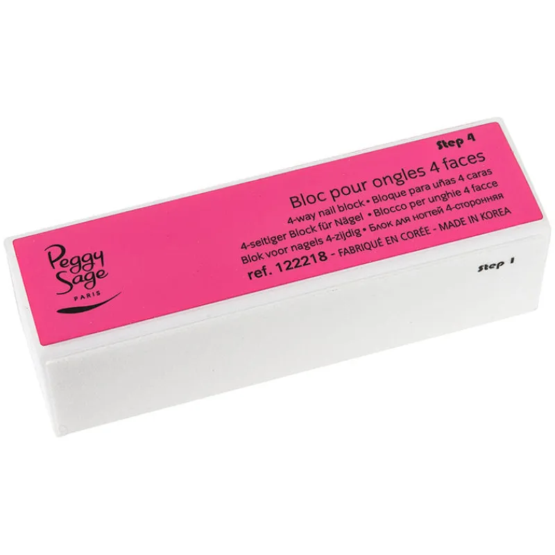 Peggy Sage Bloc pour ongles 4 faces Hot