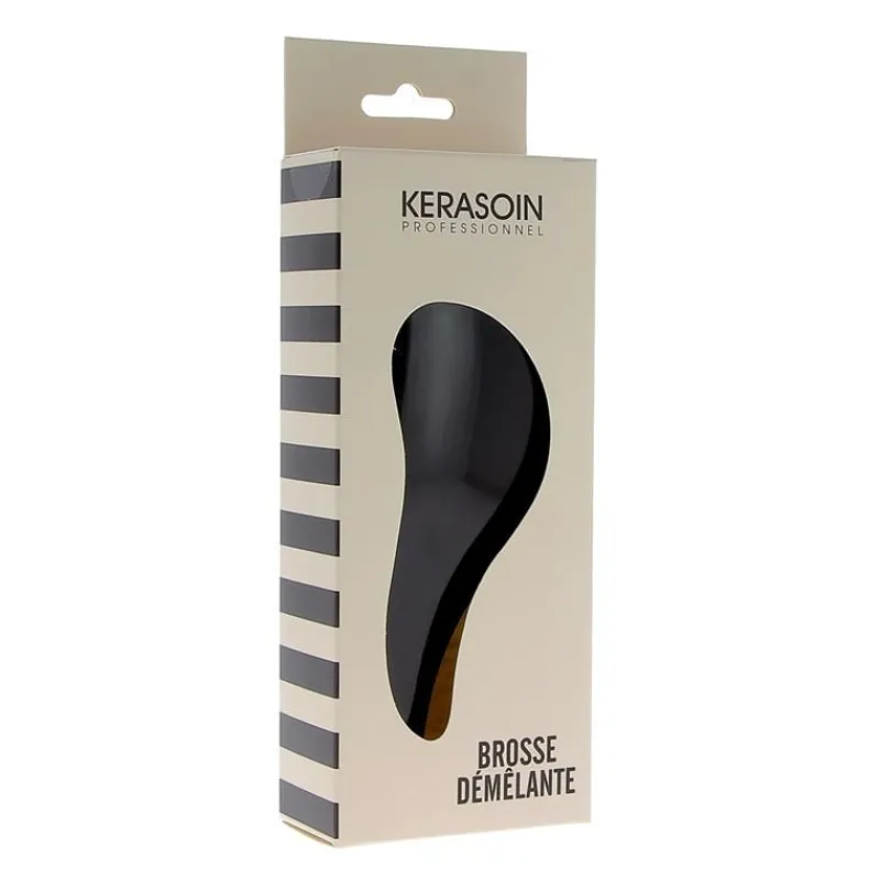 Kerasoin Professionnel Brosse à cheveux démêlante noire New
