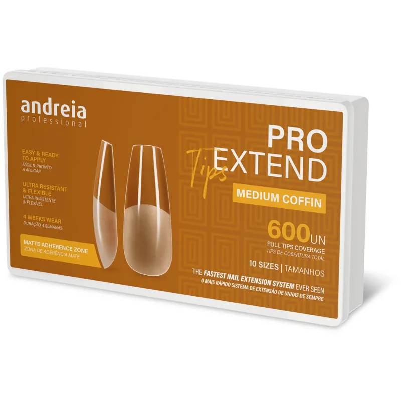 Andreia Professional Capsules Pro Extend Tips medium coffin Clearance