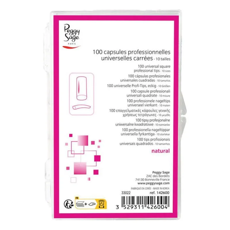 Peggy Sage Capsules universelles carrées x 100 Discount