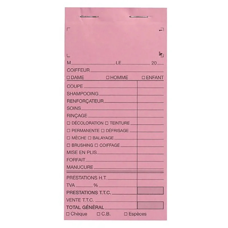 Carnet de caisse avec numéro Online