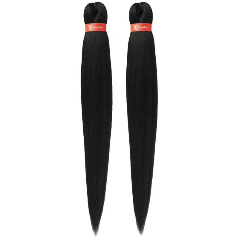 X-Pression Cheveux à tresser pré-etirés 2 x 46" 1B Clearance