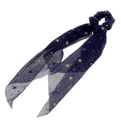 La Boutique du Coiffeur Chouchou foulard étoilé bleu marine Sale