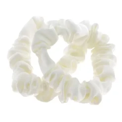 La Boutique du Coiffeur Chouchous satinés fins x 2 blanc Best