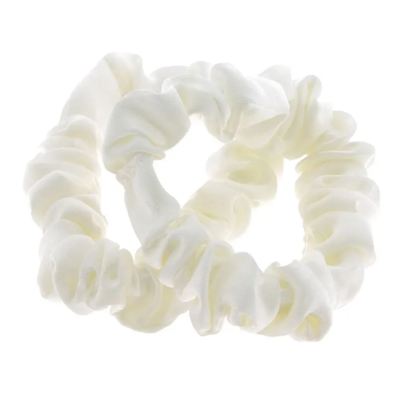 La Boutique du Coiffeur Chouchous satinés fins x 2 blanc Best