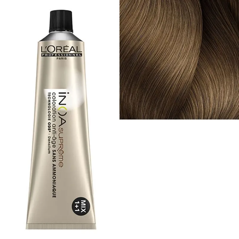 L’Oréal Professionnel Paris Coloration anti-âge sans ammoniaque Inoa Suprême 8.13 lingot divin Discount