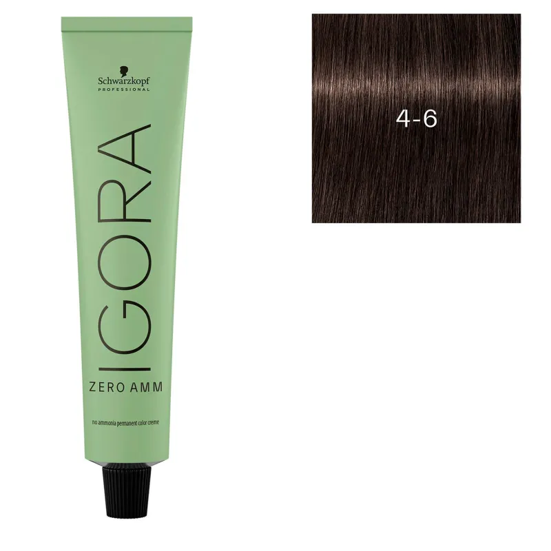 Schwarzkopf Professional Coloration Igora Zero Amm 4-6 châtain chocolat Best