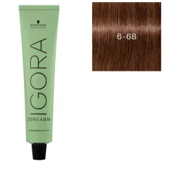Schwarzkopf Professional Coloration Igora Zero Amm 6-68 blond foncé chocolat rouge Hot