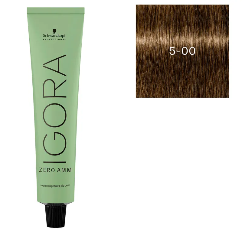 Schwarzkopf Professional Coloration Igora Zero Amm 5-00 châtain clair naturel extra New