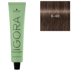 Schwarzkopf Professional Coloration Igora Zero Amm 6-46 blond foncé beige chocolat Online