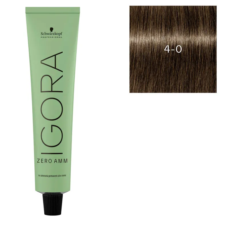 Schwarzkopf Professional Coloration Igora Zero Amm 4-0 châtain naturel Best