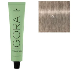 Schwarzkopf Professional Coloration Igora Zero Amm 9-1 blond très clair cendré Hot