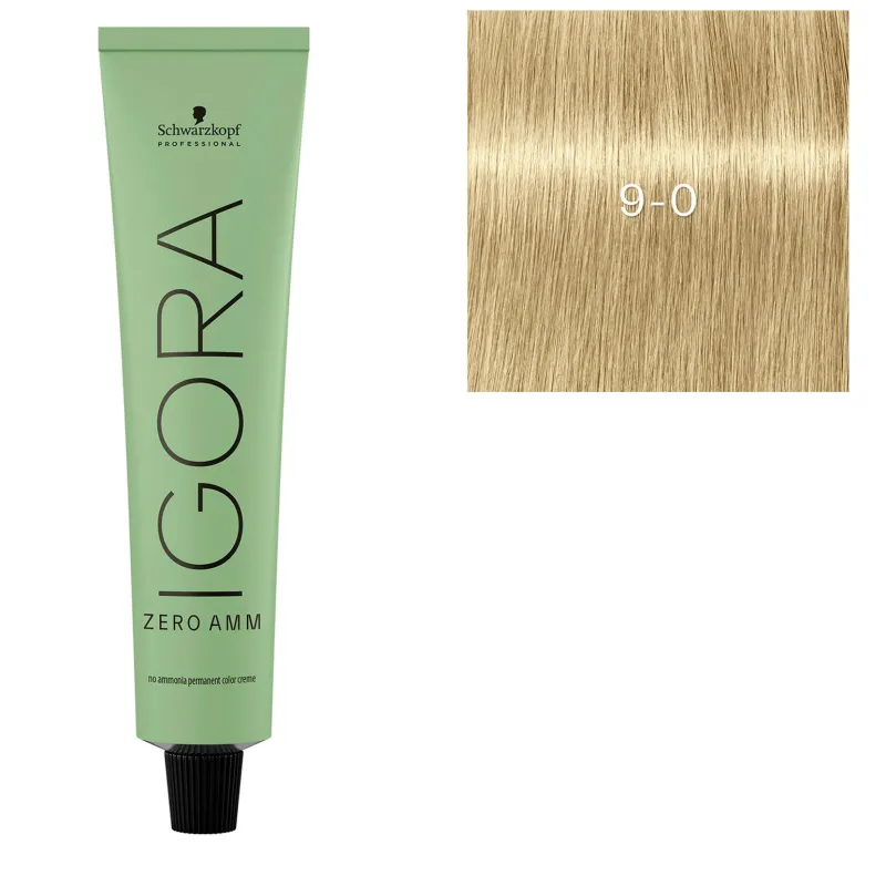 Schwarzkopf Professional Coloration Igora Zero Amm 9-0 blond très clair naturel