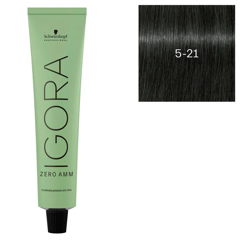 Schwarzkopf Professional Coloration Igora Zero Amm 5-21 châtain clair irisé cendré Best