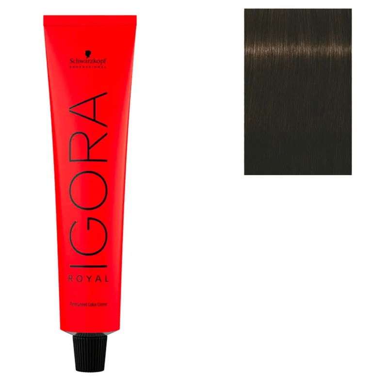 Schwarzkopf Professional Coloration permanente Igora Royal 4-63 châtain chocolat mat Discount