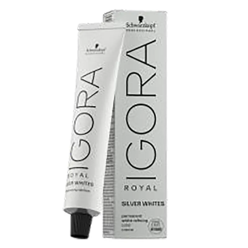 Schwarzkopf Professional Coloration pour cheveux blancs et gris Igora Royal Silver White gris lilas Hot