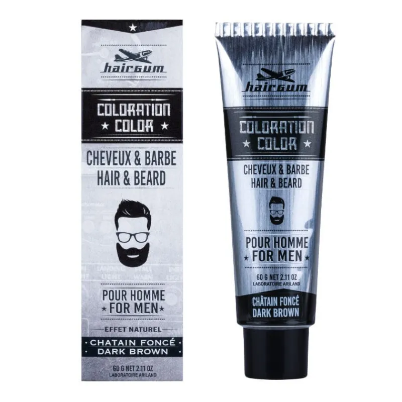 Hairgum Coloration pour homme cheveux & barbe 3 châtain foncé Best