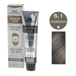 Hairgum Coloration pour homme cheveux & barbe 5.1 châtain clair