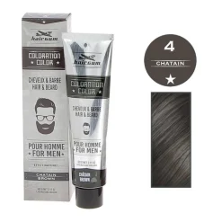 Hairgum Coloration pour homme cheveux & barbe 4 châtain Best