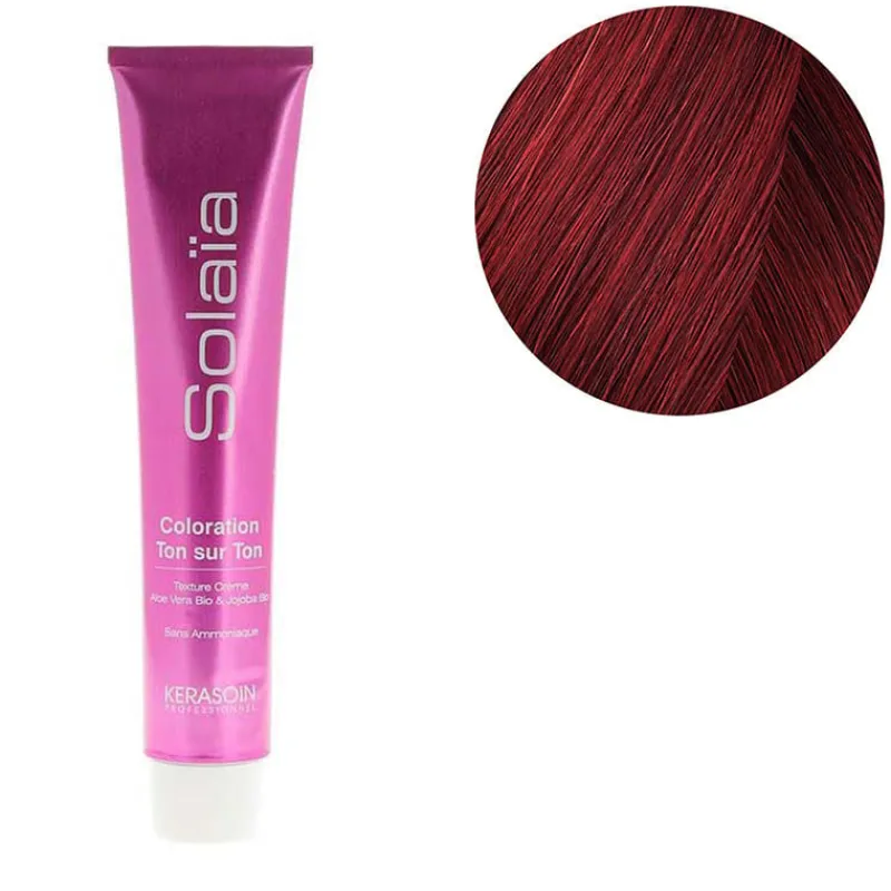 Kerasoin Professionnel Coloration ton sur ton Solaïa 6.66 blond foncé rouge intense New