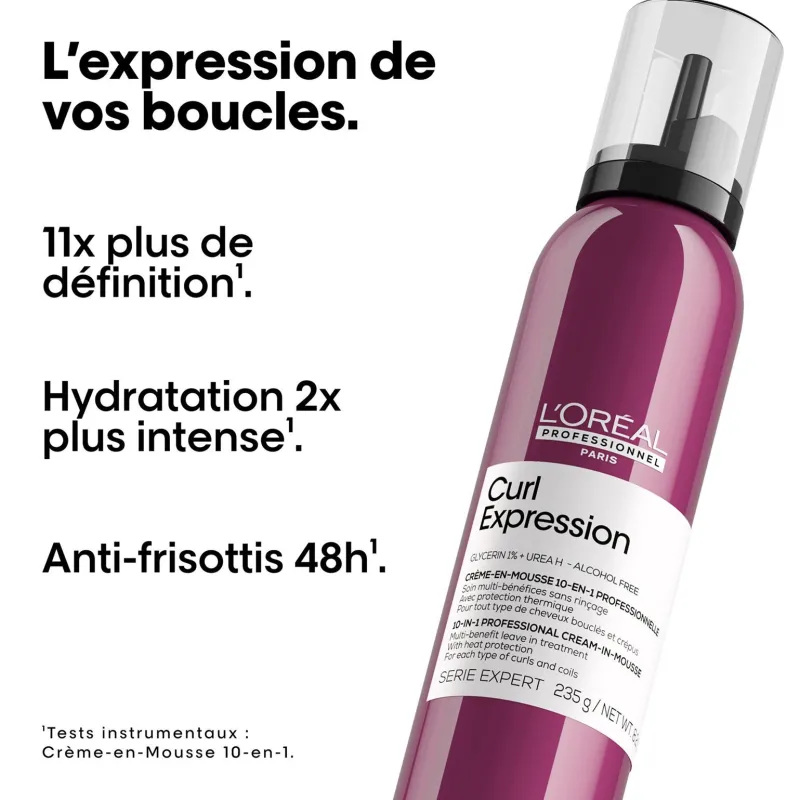 L’Oréal Professionnel Paris Crème en mousse 10 en 1 pour cheveux bouclés Curl Expression Sale