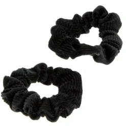 La Boutique du Coiffeur Duo chouchous velours côtelé noir Online