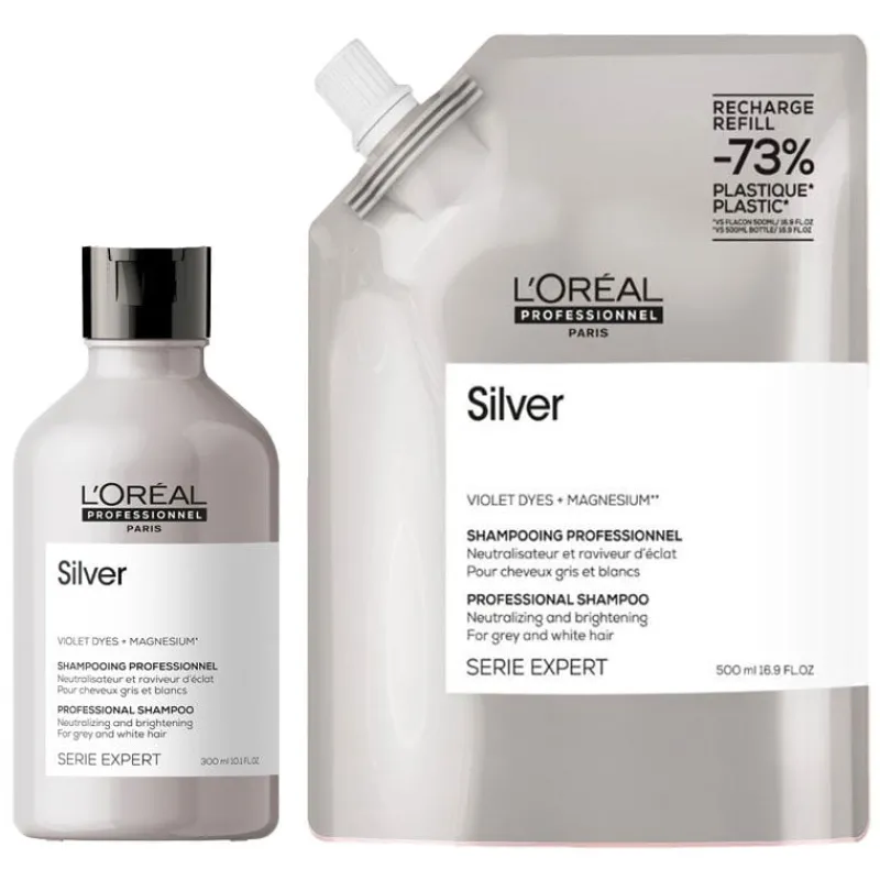 L’Oréal Professionnel Paris Duo recharge déjaunissant Silver + shampooing 300ml Best
