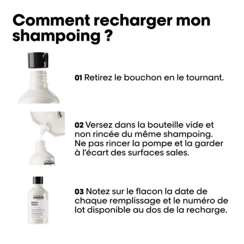 L’Oréal Professionnel Paris Duo recharge Metal Detox + shampooing 300ml New