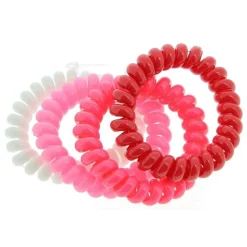 La Boutique du Coiffeur Elastiques scoubidou 4 couleurs roses et blanc Best
