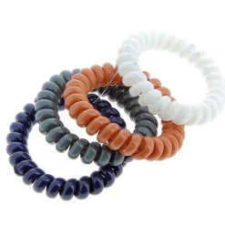 La Boutique du Coiffeur Elastiques scoubidou 4 couleurs bleu gris beige et blanc Outlet