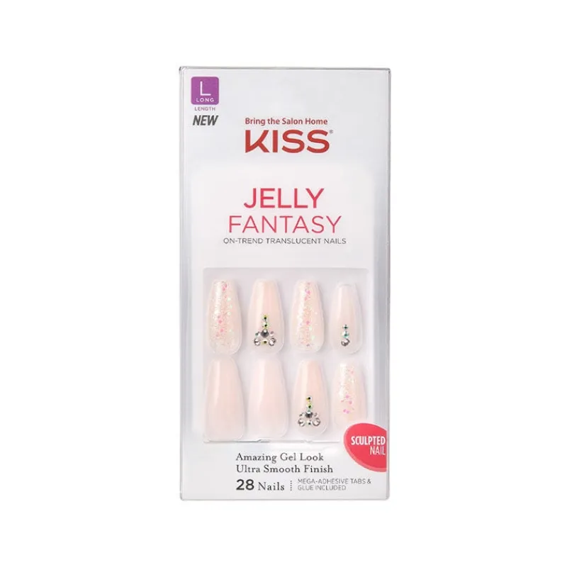 Kiss Faux ongles en gel Jelly Fantasy Hot