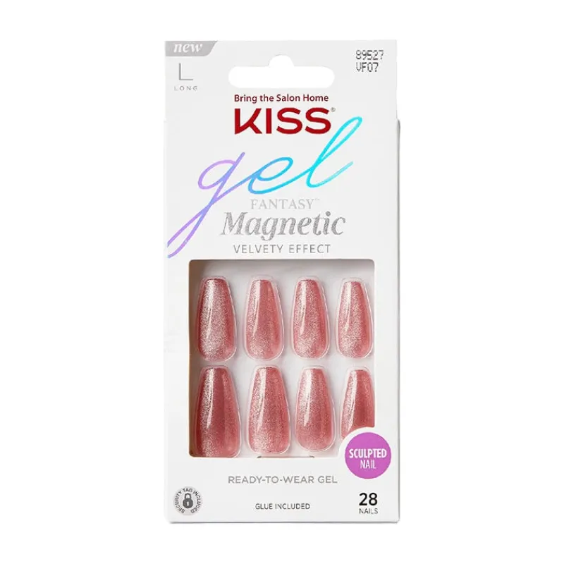 Kiss Faux ongles Gel Fantasy Long magnetic velvety effect west coat Online