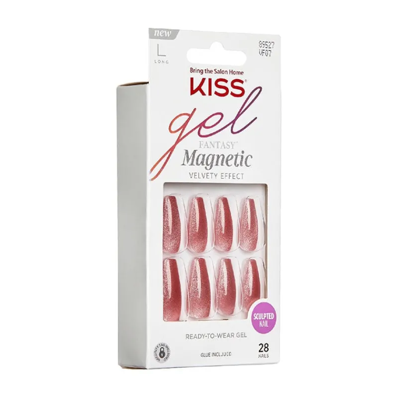 Kiss Faux ongles Gel Fantasy Long magnetic velvety effect west coat Online