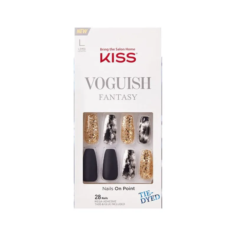Kiss Faux ongles Voguish Fantasy fantasy tie dye taille long Sale