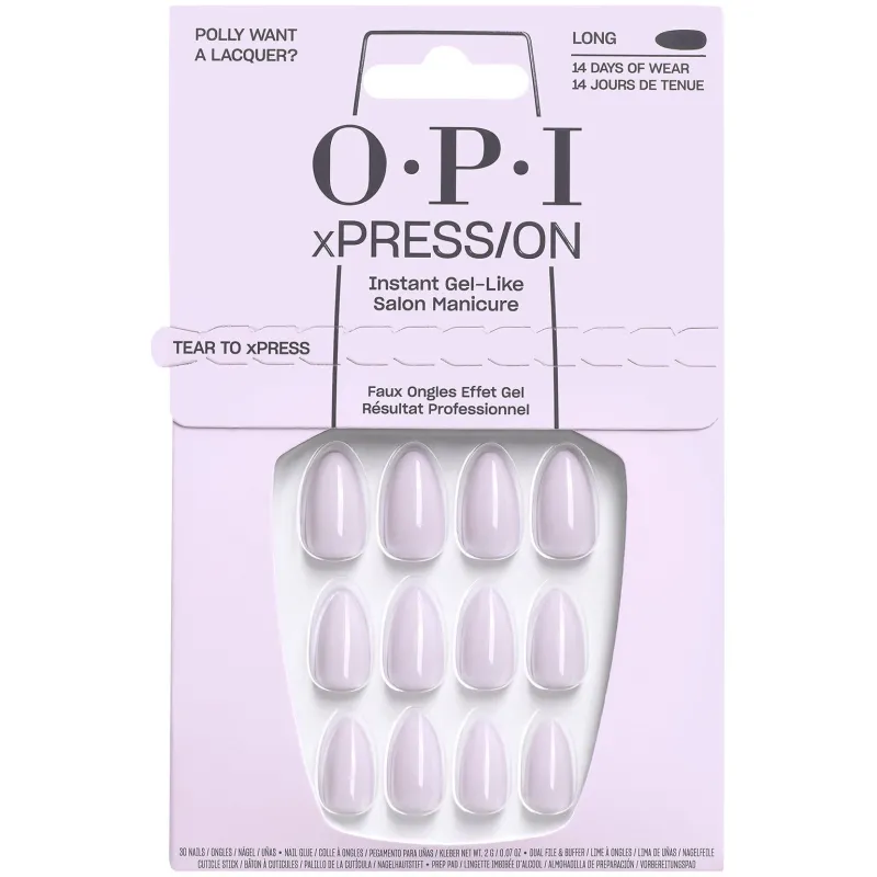 O.P.I Faux ongles xpress/on polly want a lacquer Discount