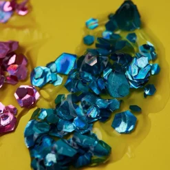 Moon Creations Gel holographique à grosses paillettes Moon Glitter bleu