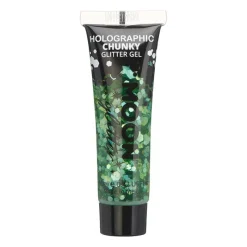 Moon Creations Gel holographique à grosses paillettes Moon Glitter vert Clearance