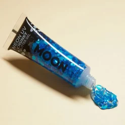 Moon Creations Gel néon à grosses paillettes Moon Glow bleu Hot