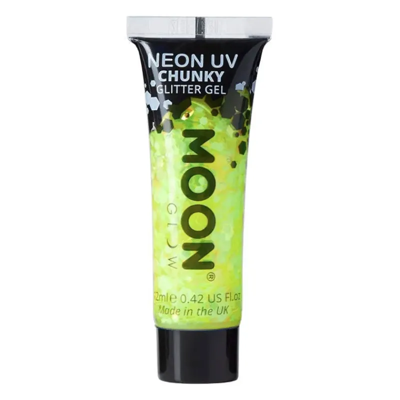Moon Creations Gel néon à grosses paillettes Moon Glow jaune Sale