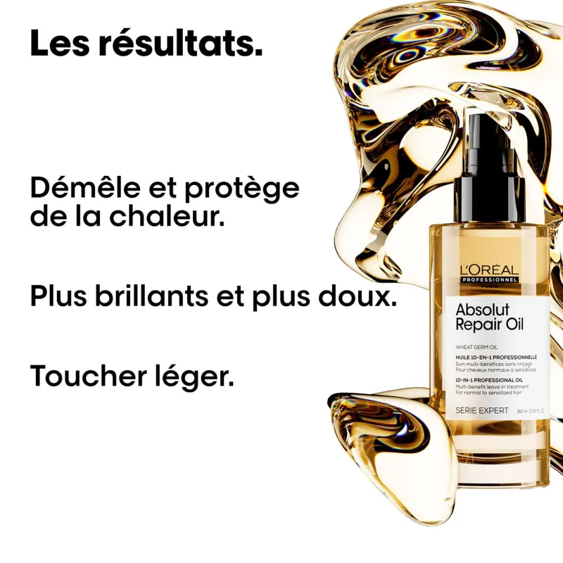 L’Oréal Professionnel Paris Huile 10 en 1 pour cheveux normaux à sensibilisés Absolut Repair 90 ml Discount