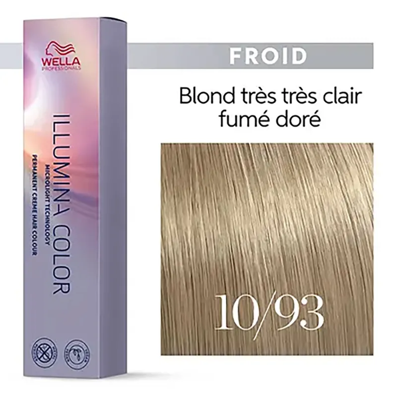 Wella Professionals Illumina color 10/93 blond super clair fumé doré Outlet